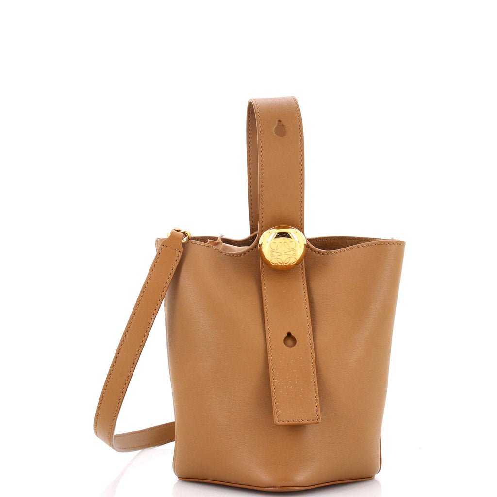 Saddle Handbag with Strap Leather Micro