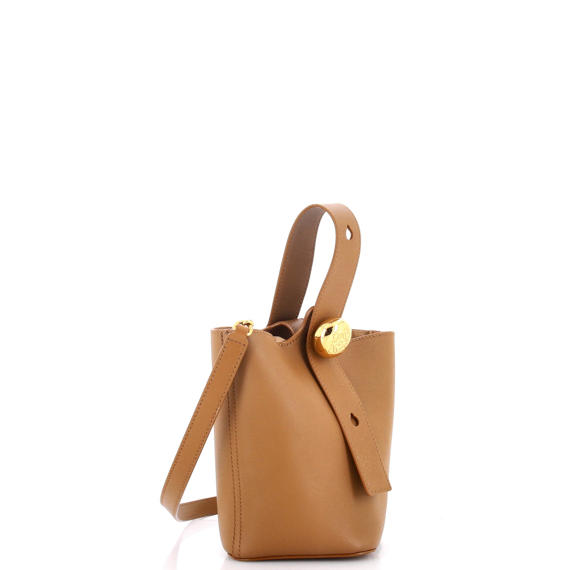 Saddle Handbag with Strap Leather Micro