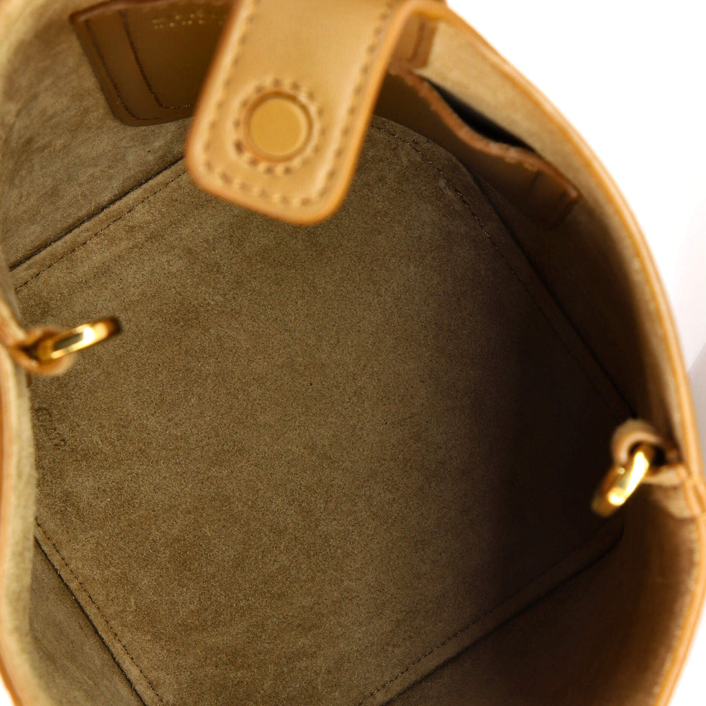 Saddle Handbag with Strap Leather Micro