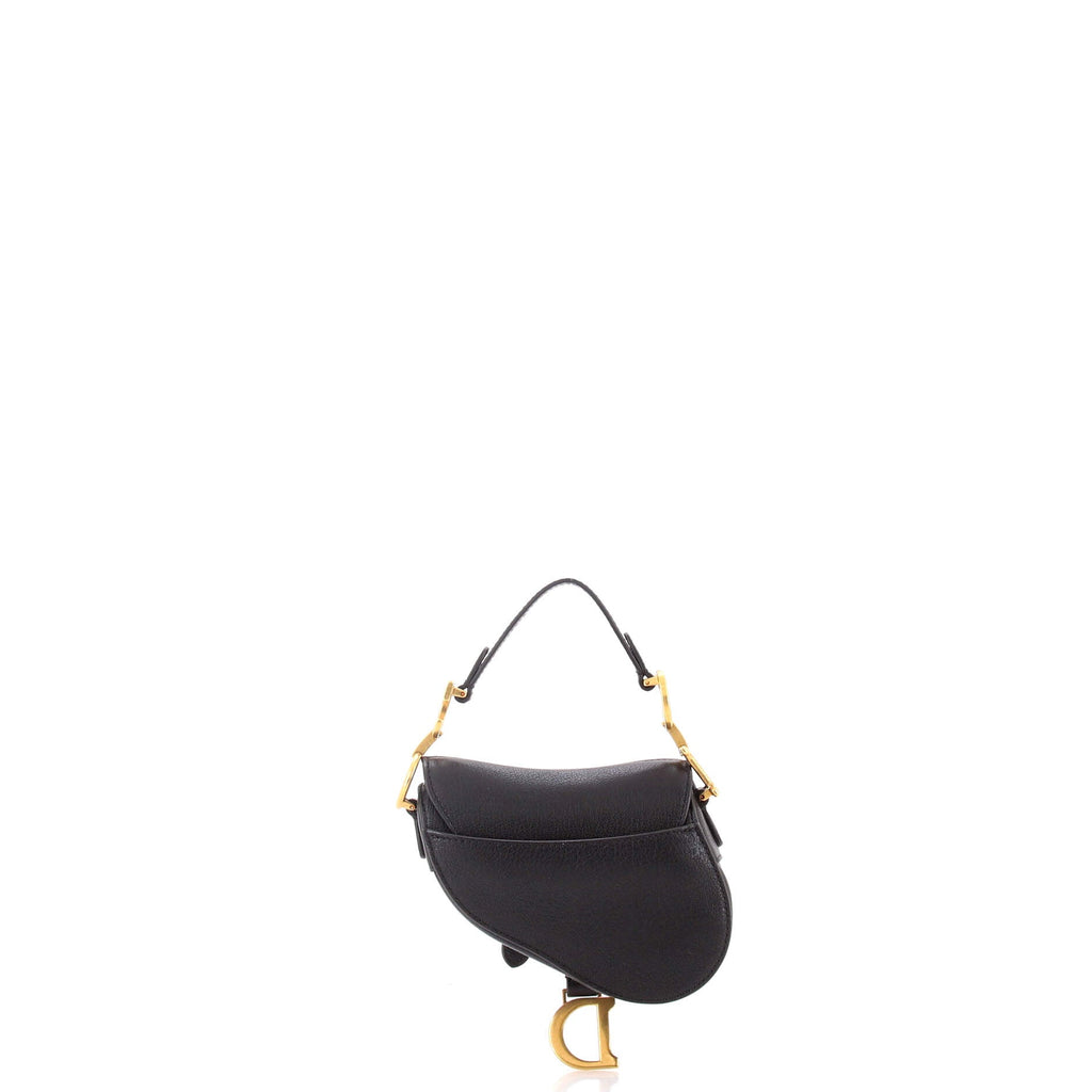 Saddle Handbag with Strap Leather Micro