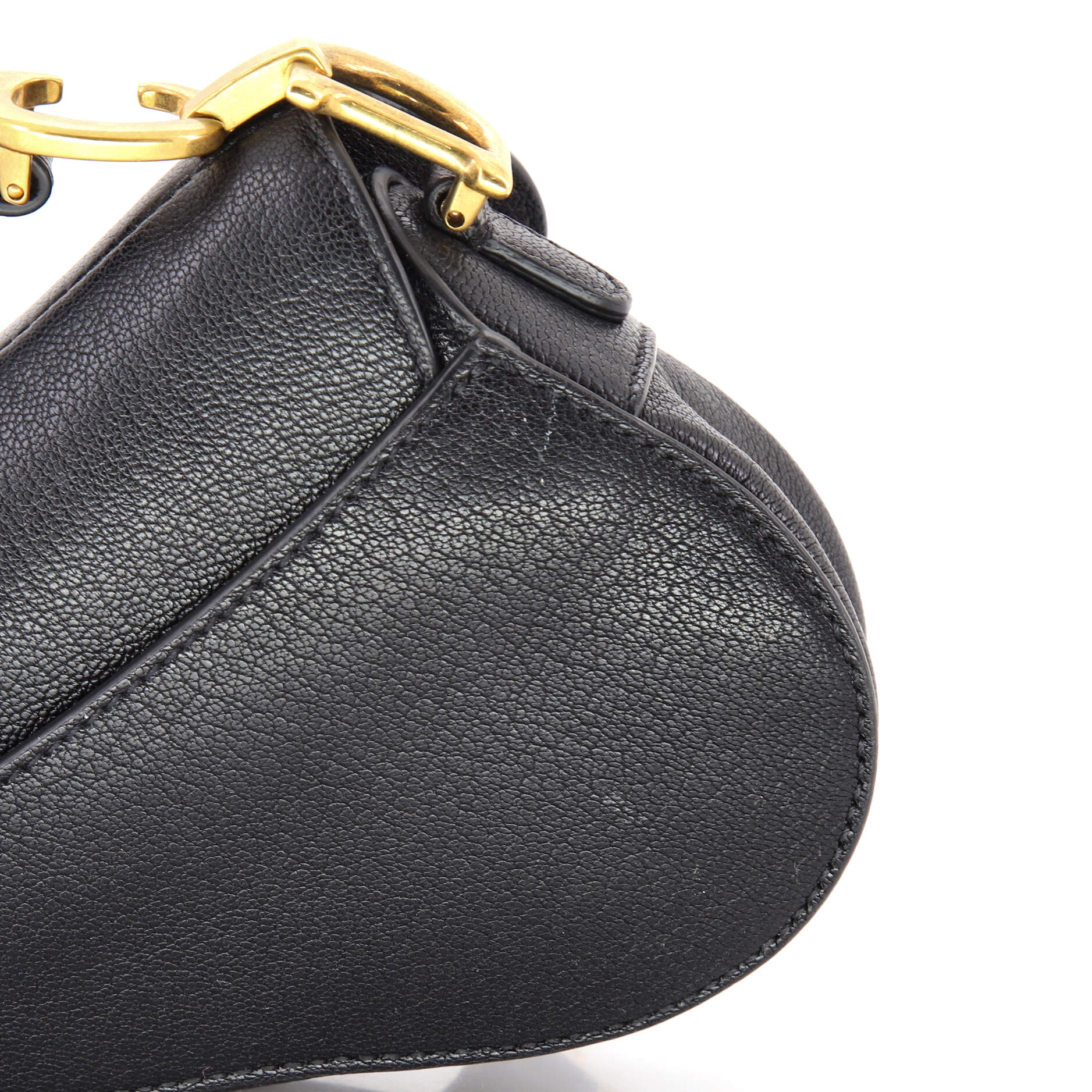 Saddle Handbag with Strap Leather Micro