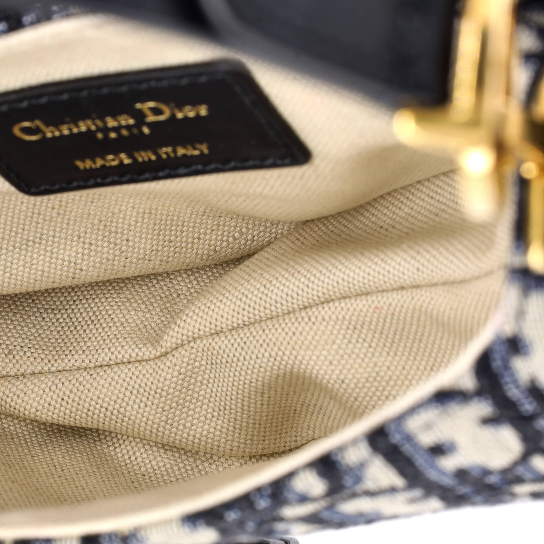 Saddle Handbag Oblique Canvas Mini
