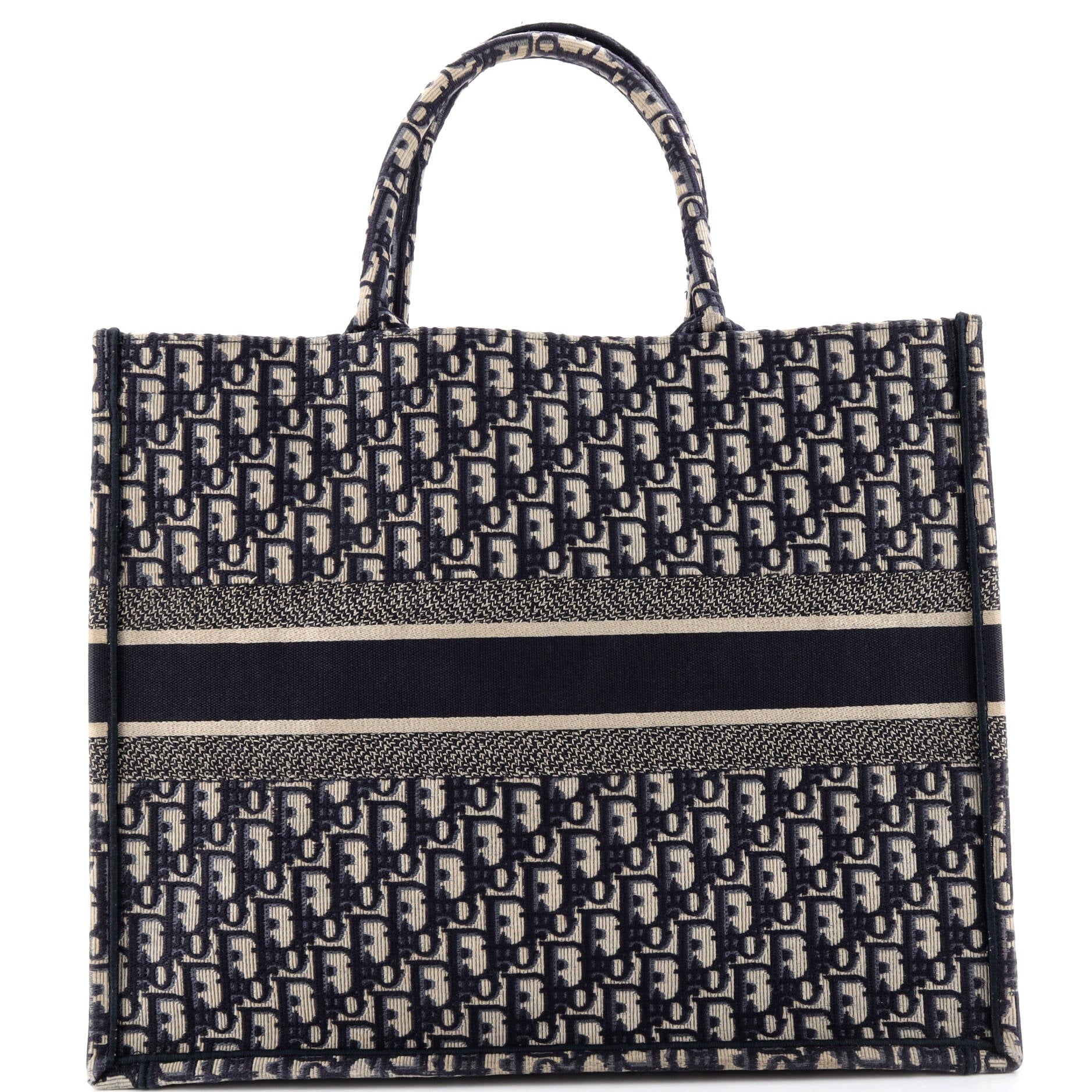 Book Tote Oblique Canvas Large