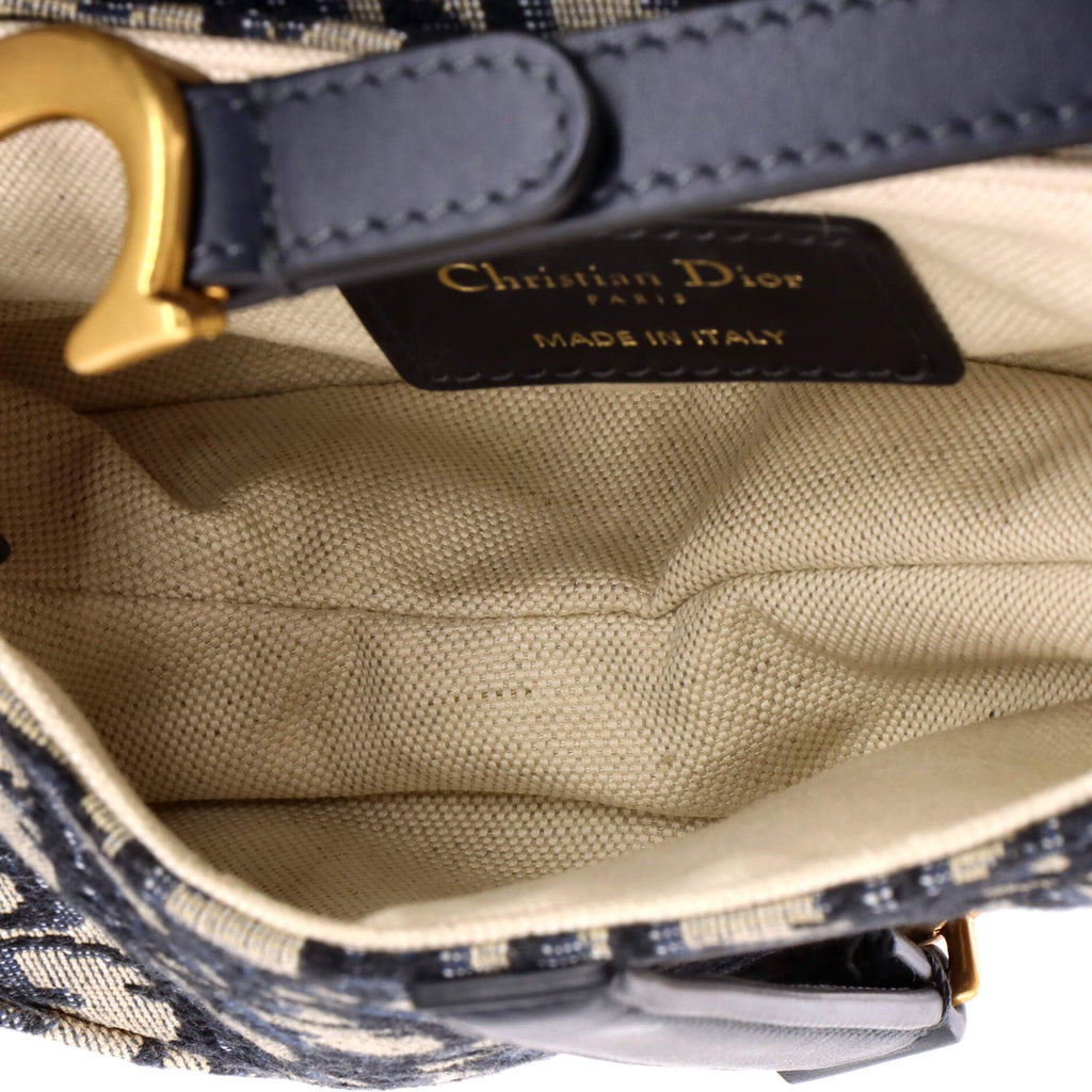 Saddle Handbag Oblique Canvas Mini