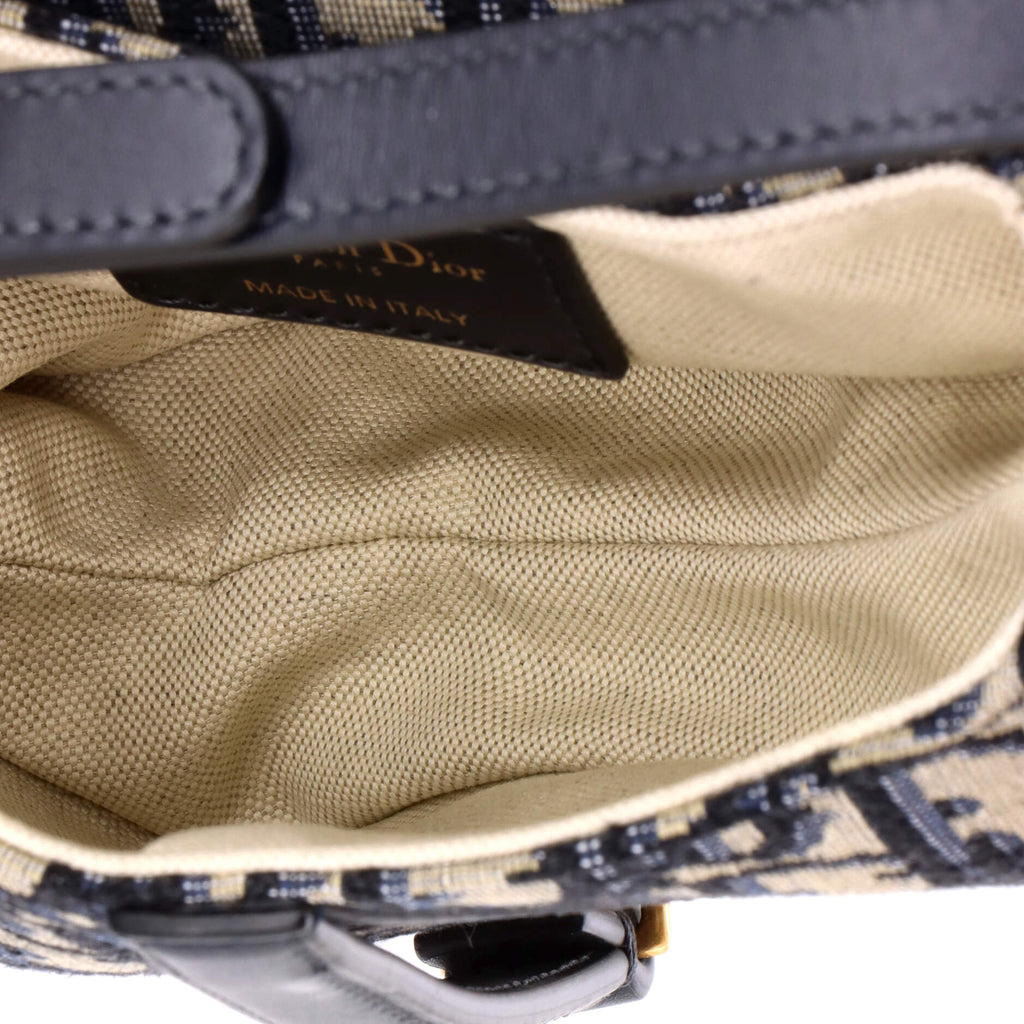 Saddle Handbag Oblique Canvas Mini