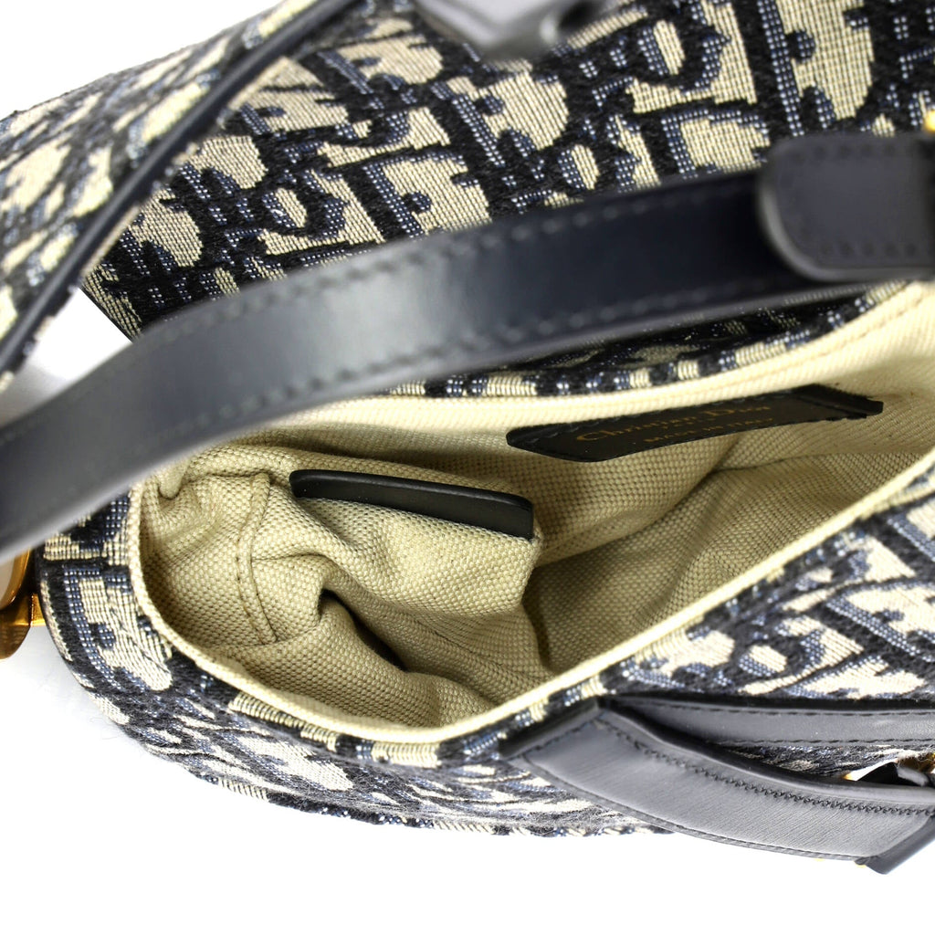 Saddle Handbag Oblique Canvas Mini