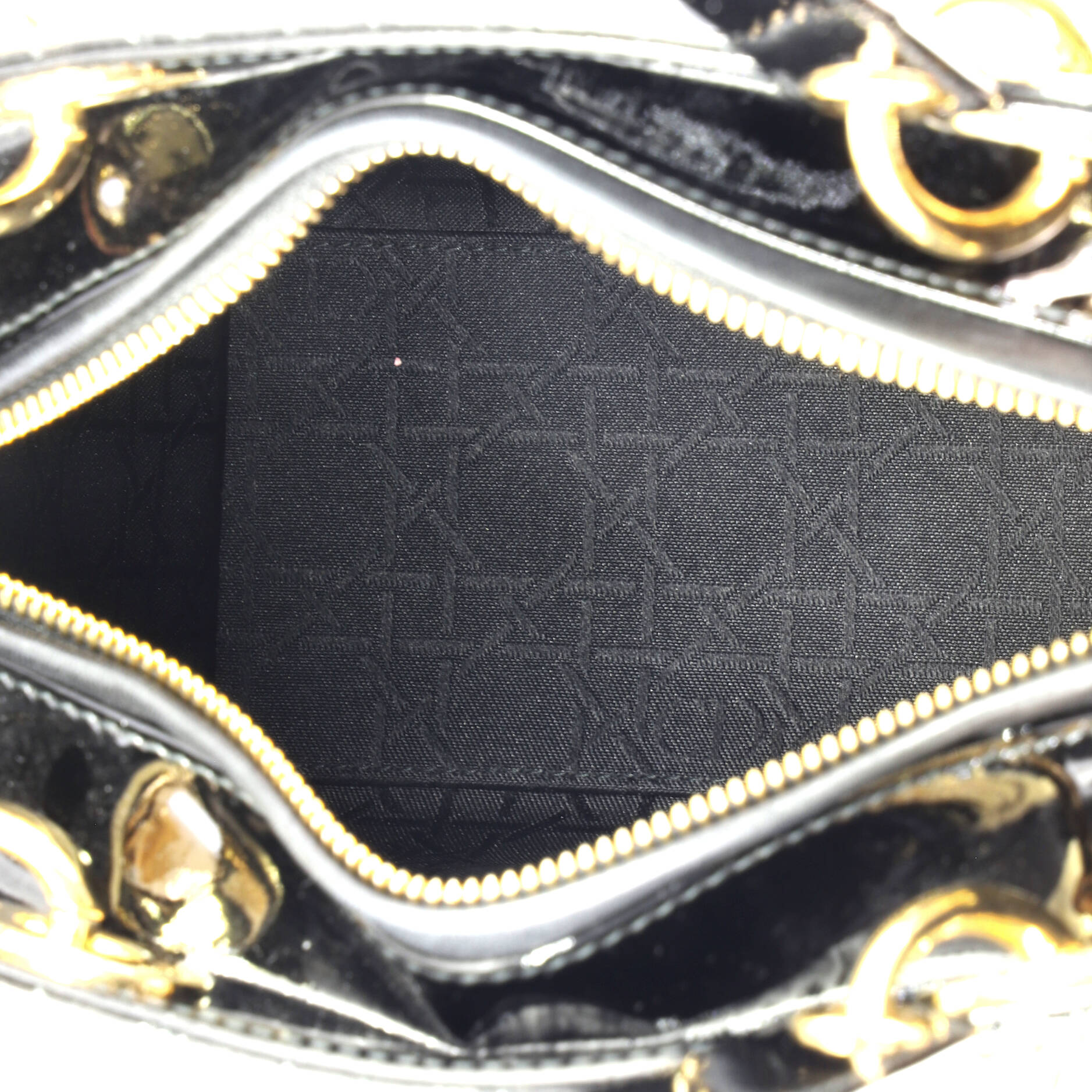Lady Dior Bag Cannage Quilt Patent Medium