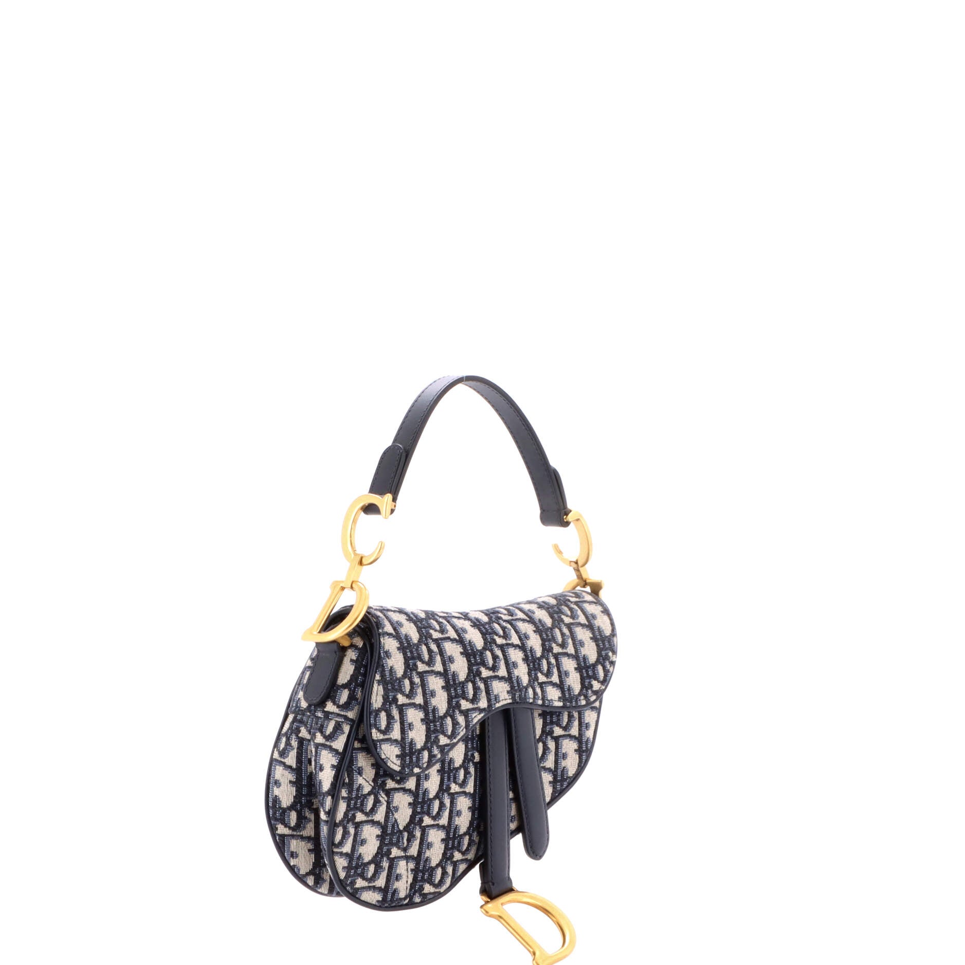 Saddle Handbag Oblique Canvas Mini