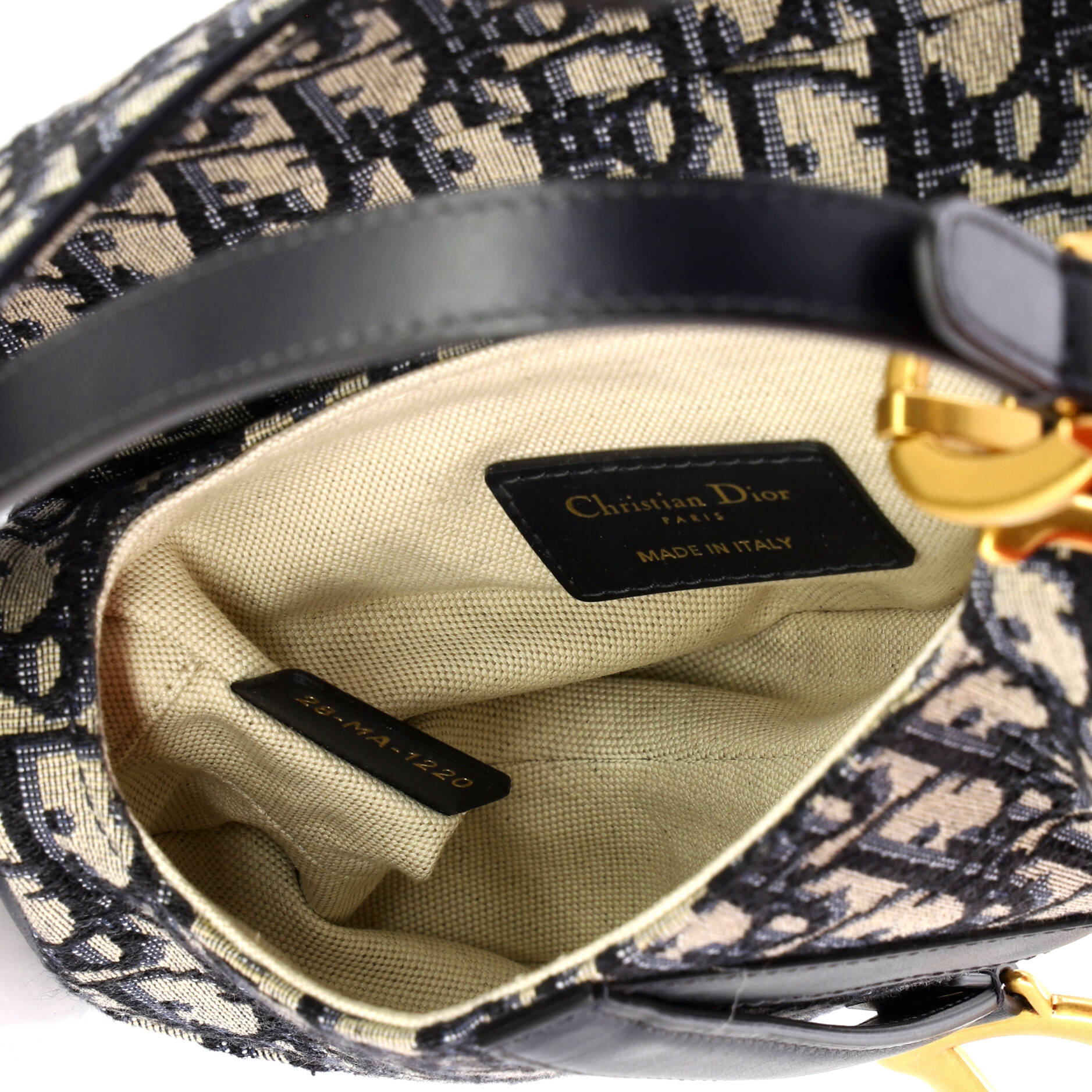 Saddle Handbag Oblique Canvas Mini