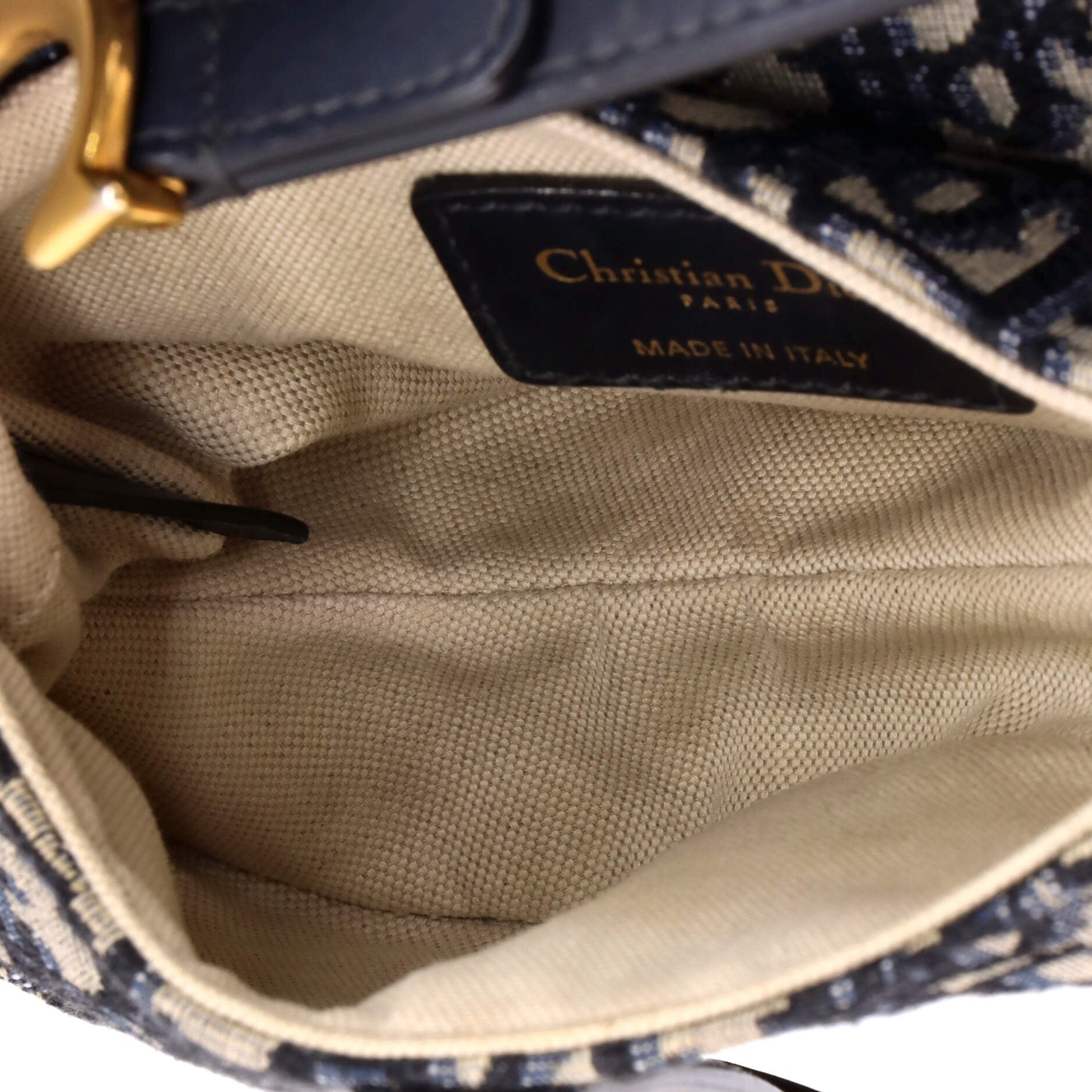 Saddle Handbag Oblique Canvas Mini