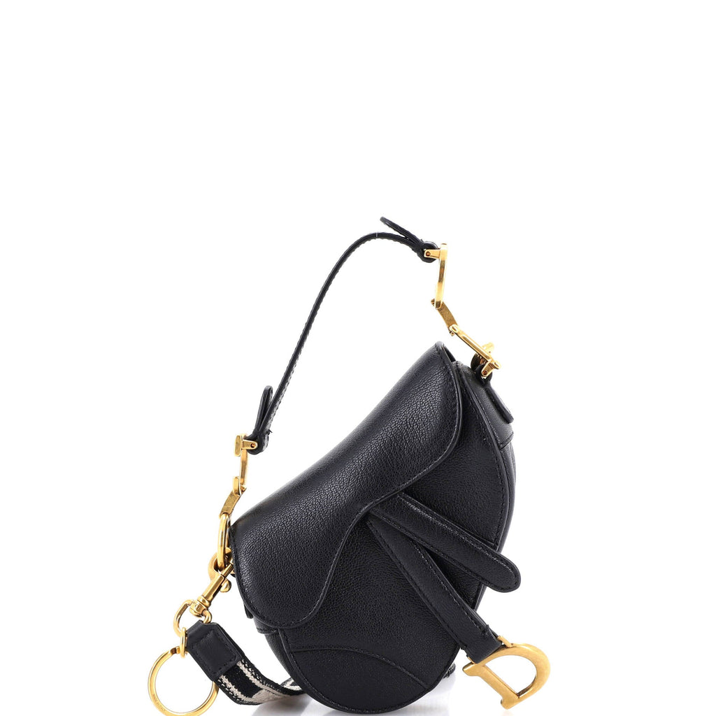 Saddle Handbag with Strap Leather Micro