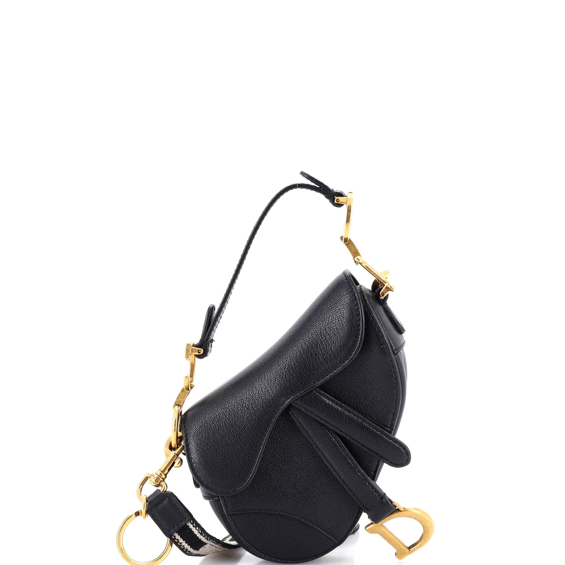 Saddle Handbag with Strap Leather Micro