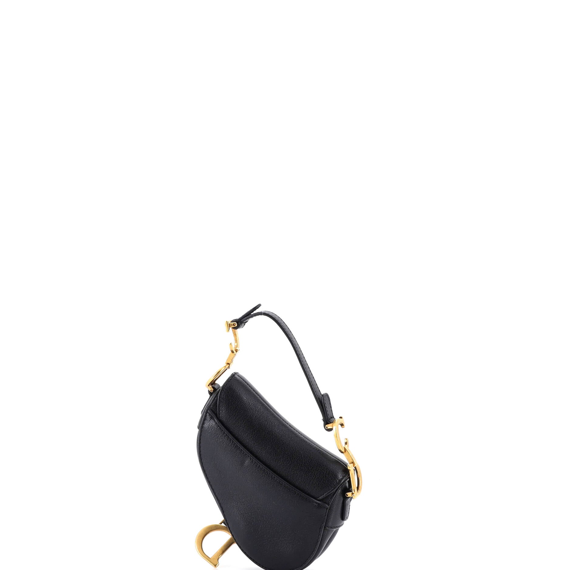 Saddle Handbag with Strap Leather Micro