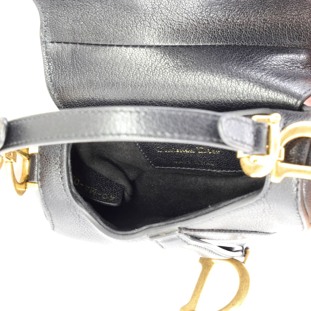 Saddle Handbag with Strap Leather Micro