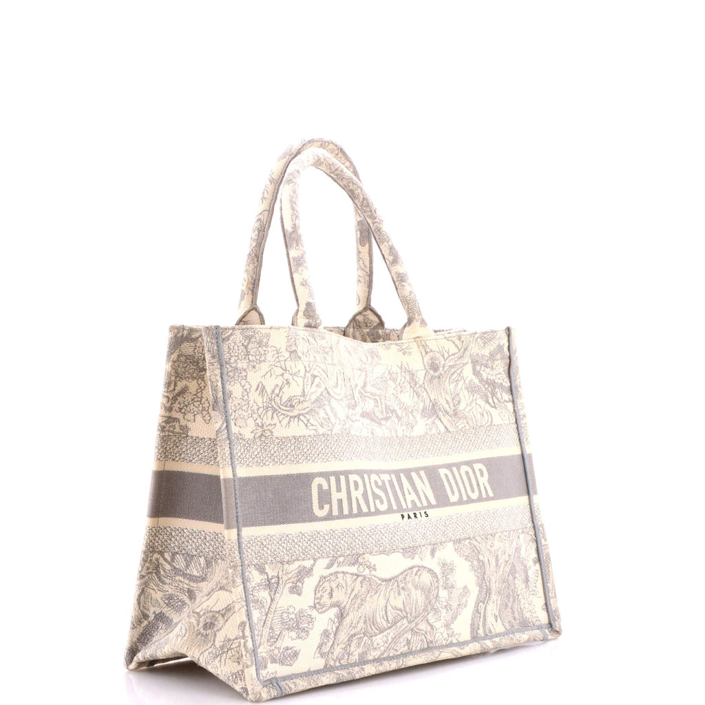 Book Tote Embroidered Canvas Medium