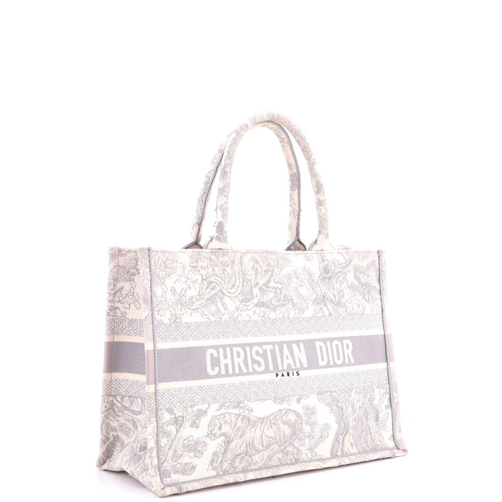 Book Tote Embroidered Canvas Medium