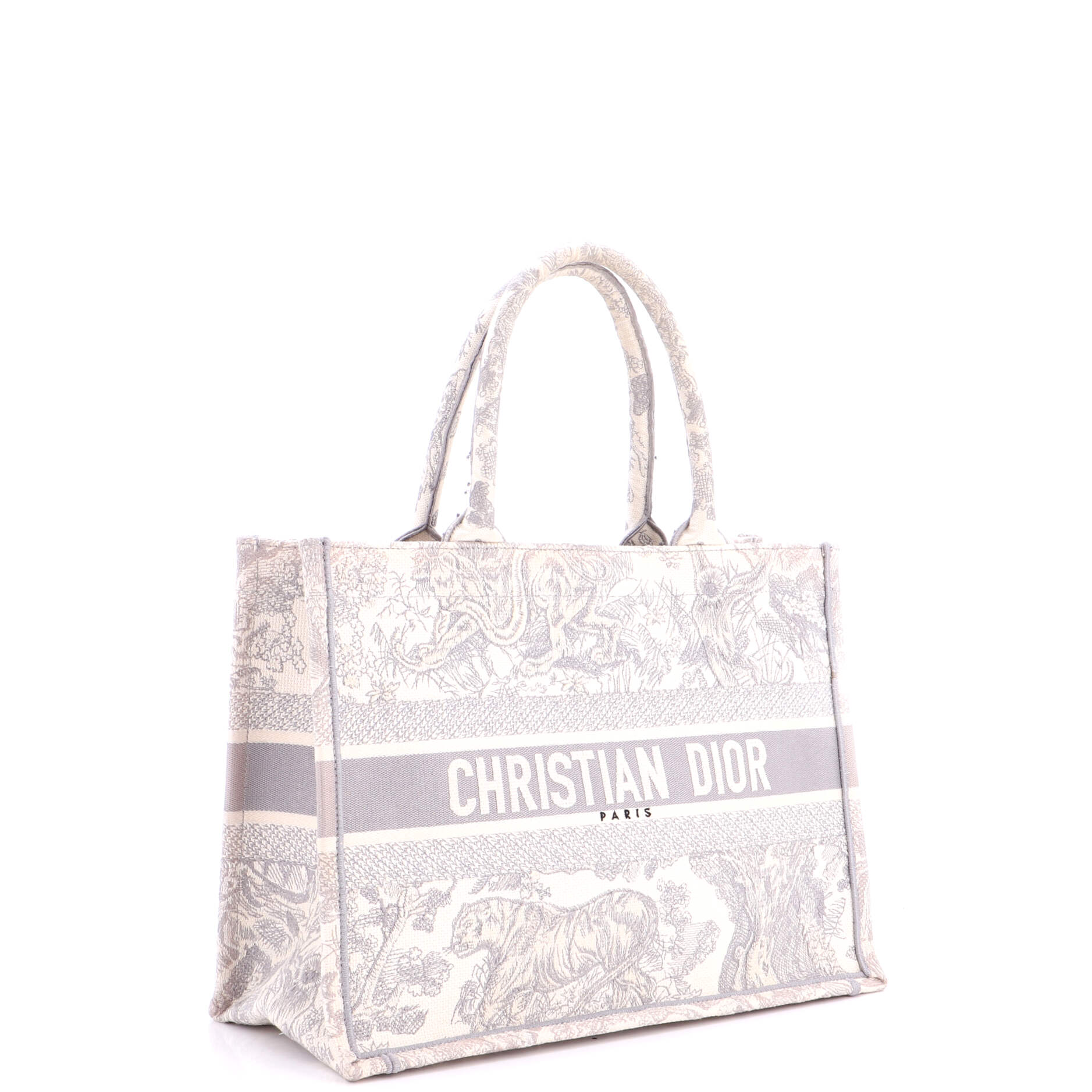 Book Tote Embroidered Canvas Medium
