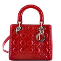 Lady Dior Bag Cannage Quilt Patent Medium