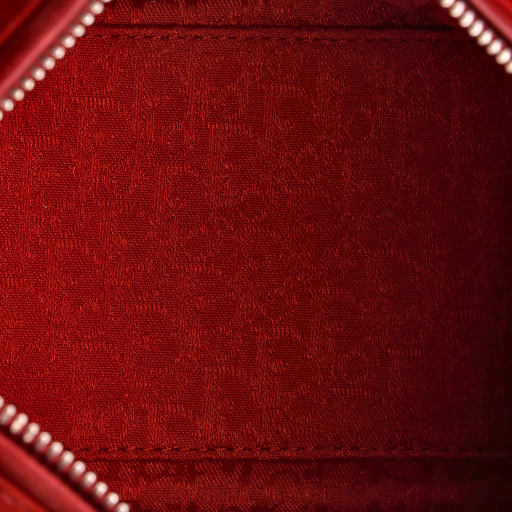Lady Dior Bag Cannage Quilt Patent Medium