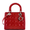 Lady Dior Bag Cannage Quilt Patent Medium