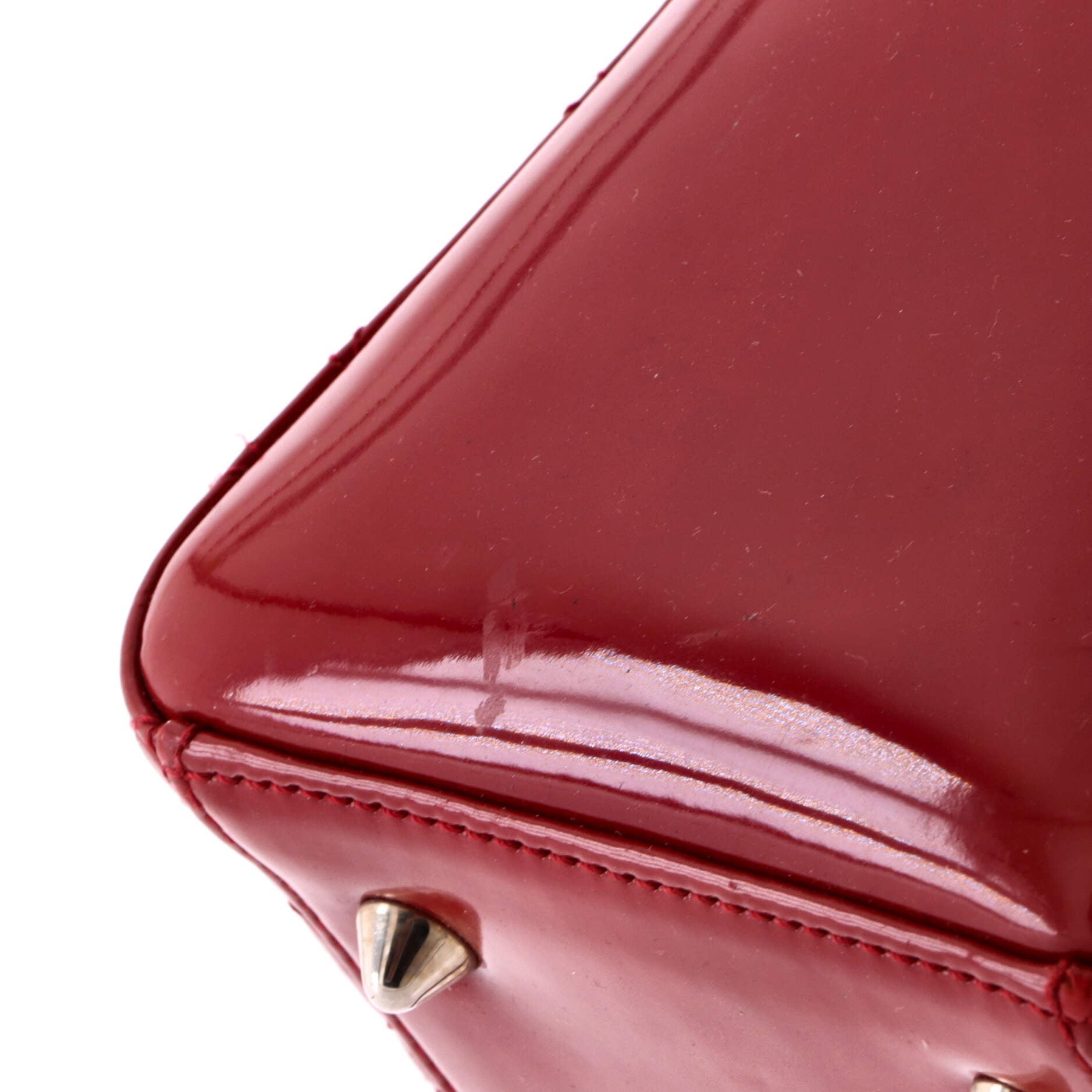 Lady Dior Bag Cannage Quilt Patent Medium