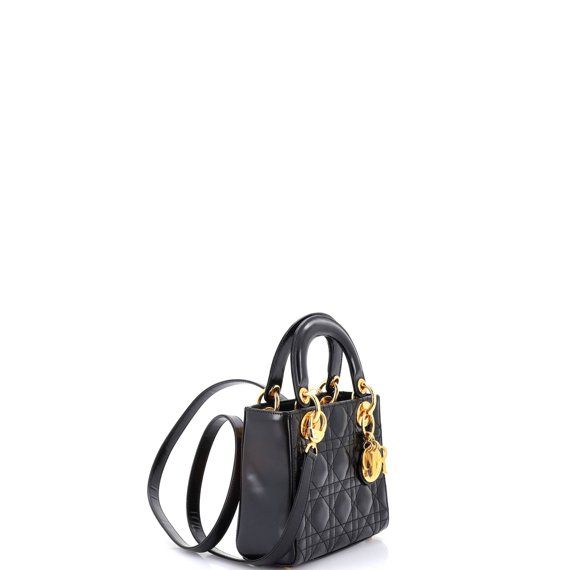 Lady Dior Bag Cannage Quilt Patent Mini