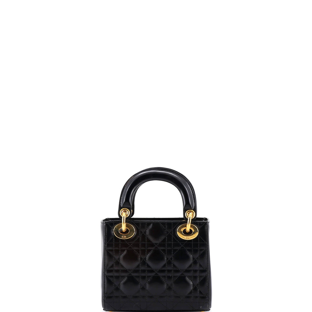 Lady Dior Bag Cannage Quilt Patent Mini