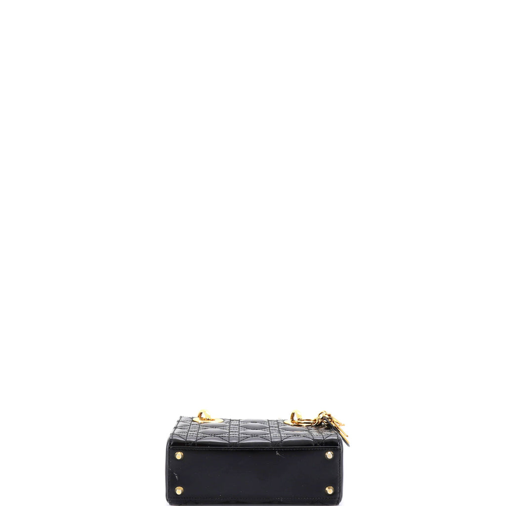 Lady Dior Bag Cannage Quilt Patent Mini