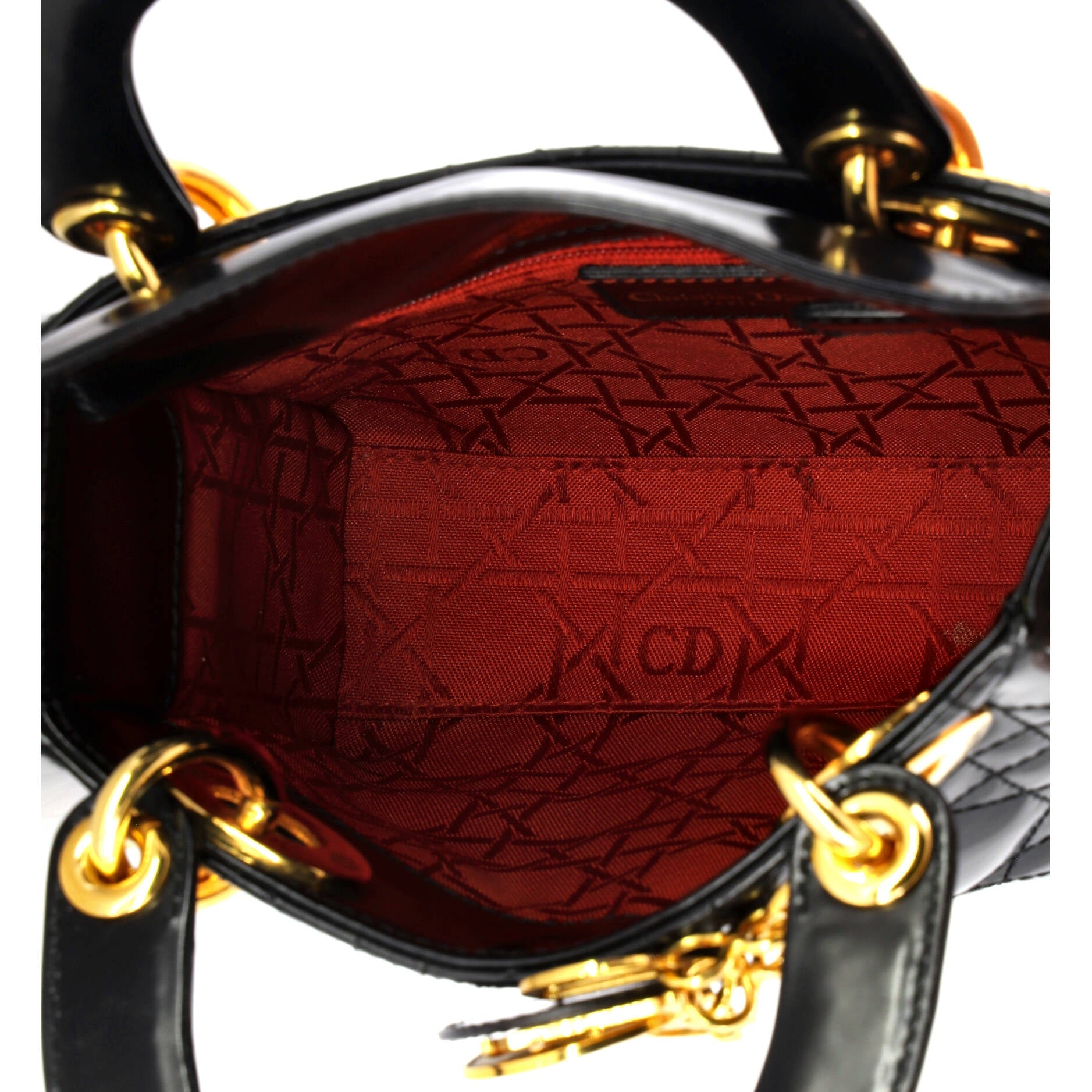 Lady Dior Bag Cannage Quilt Patent Mini