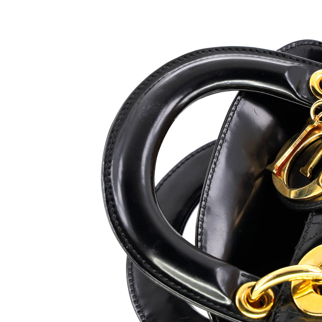 Lady Dior Bag Cannage Quilt Patent Mini