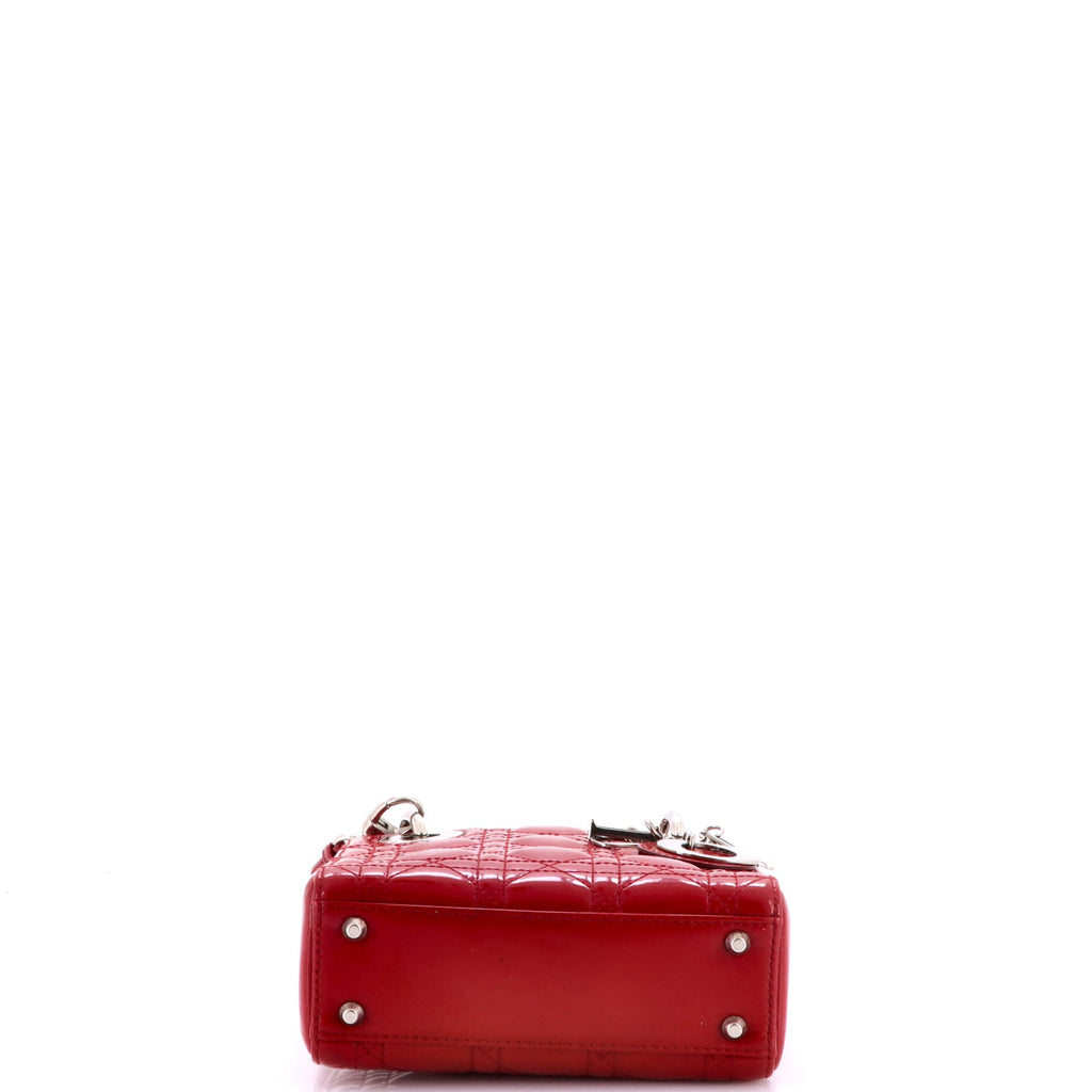 Lady Dior Bag Cannage Quilt Patent Mini