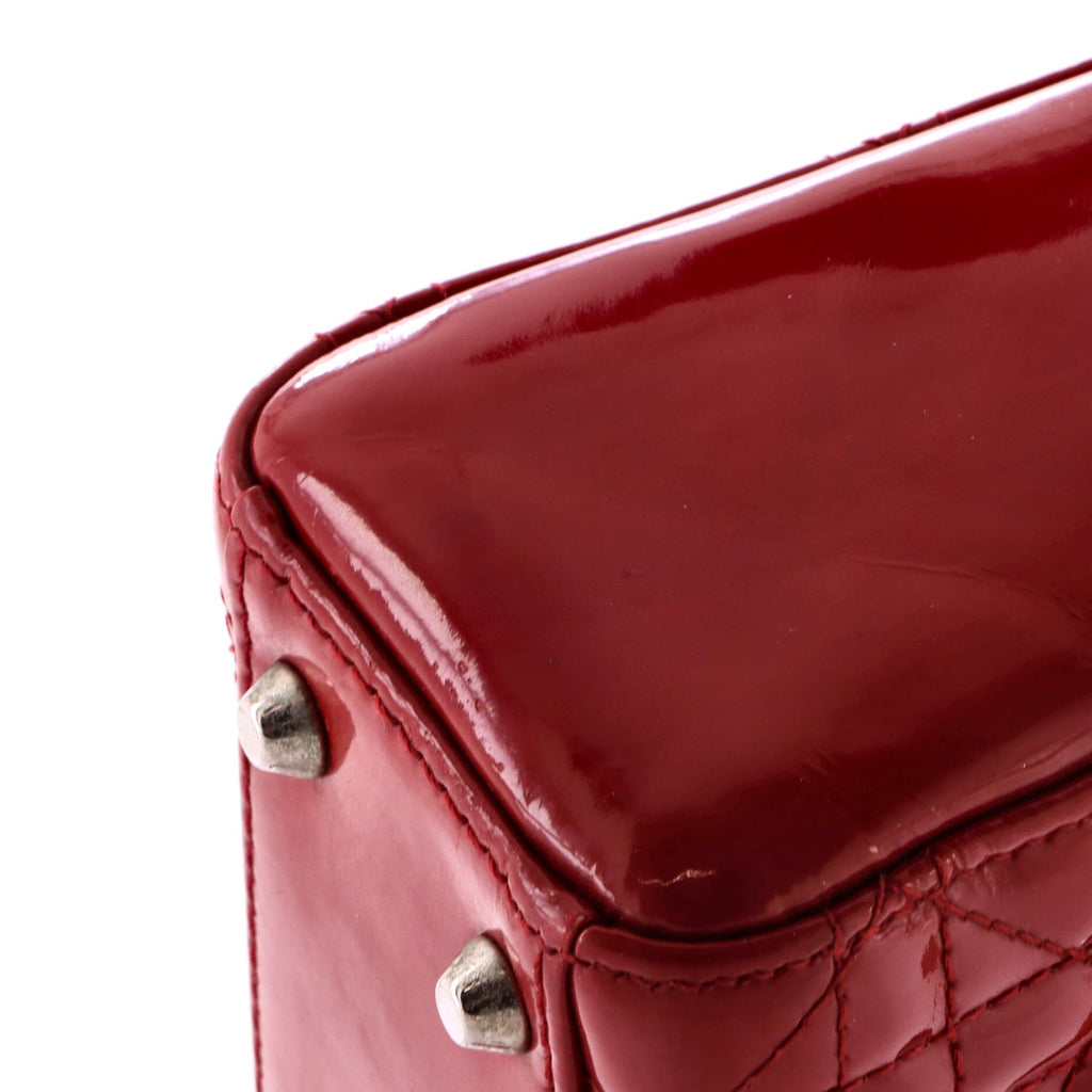 Lady Dior Bag Cannage Quilt Patent Mini