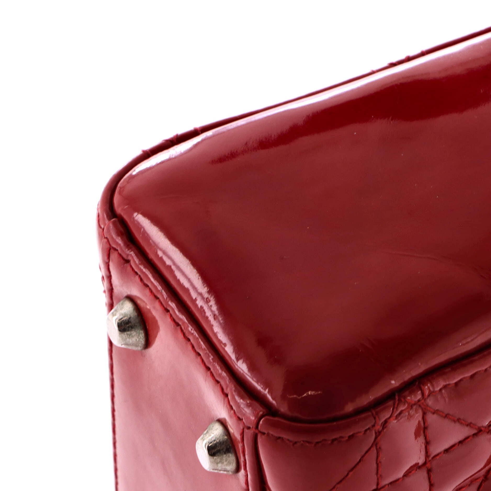 Lady Dior Bag Cannage Quilt Patent Mini