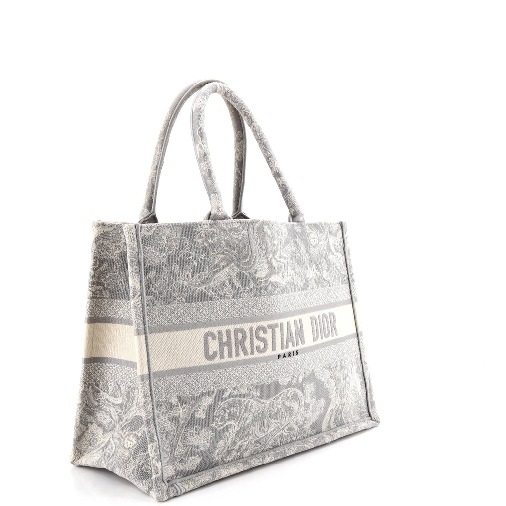 Book Tote Embroidered Canvas Medium