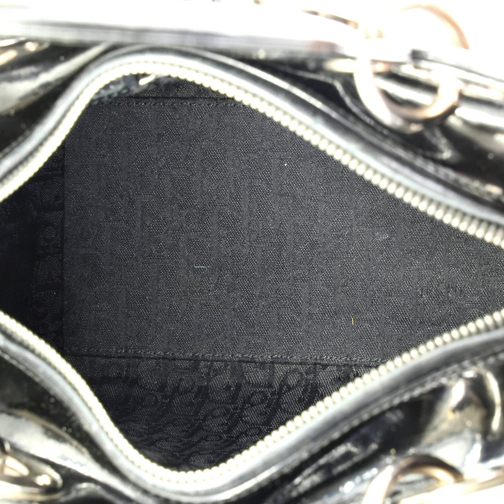 Lady Dior Bag Cannage Quilt Patent Medium