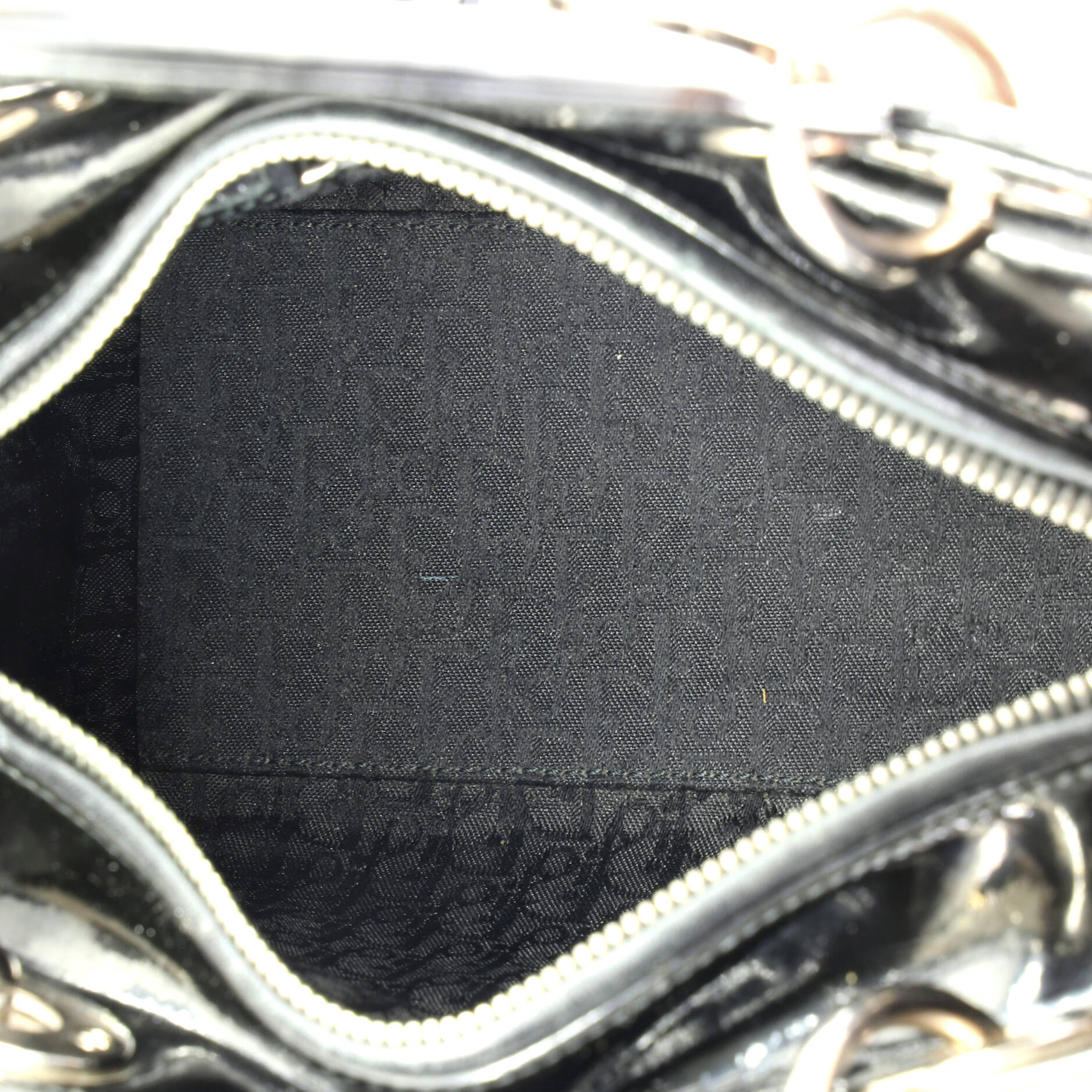 Lady Dior Bag Cannage Quilt Patent Medium