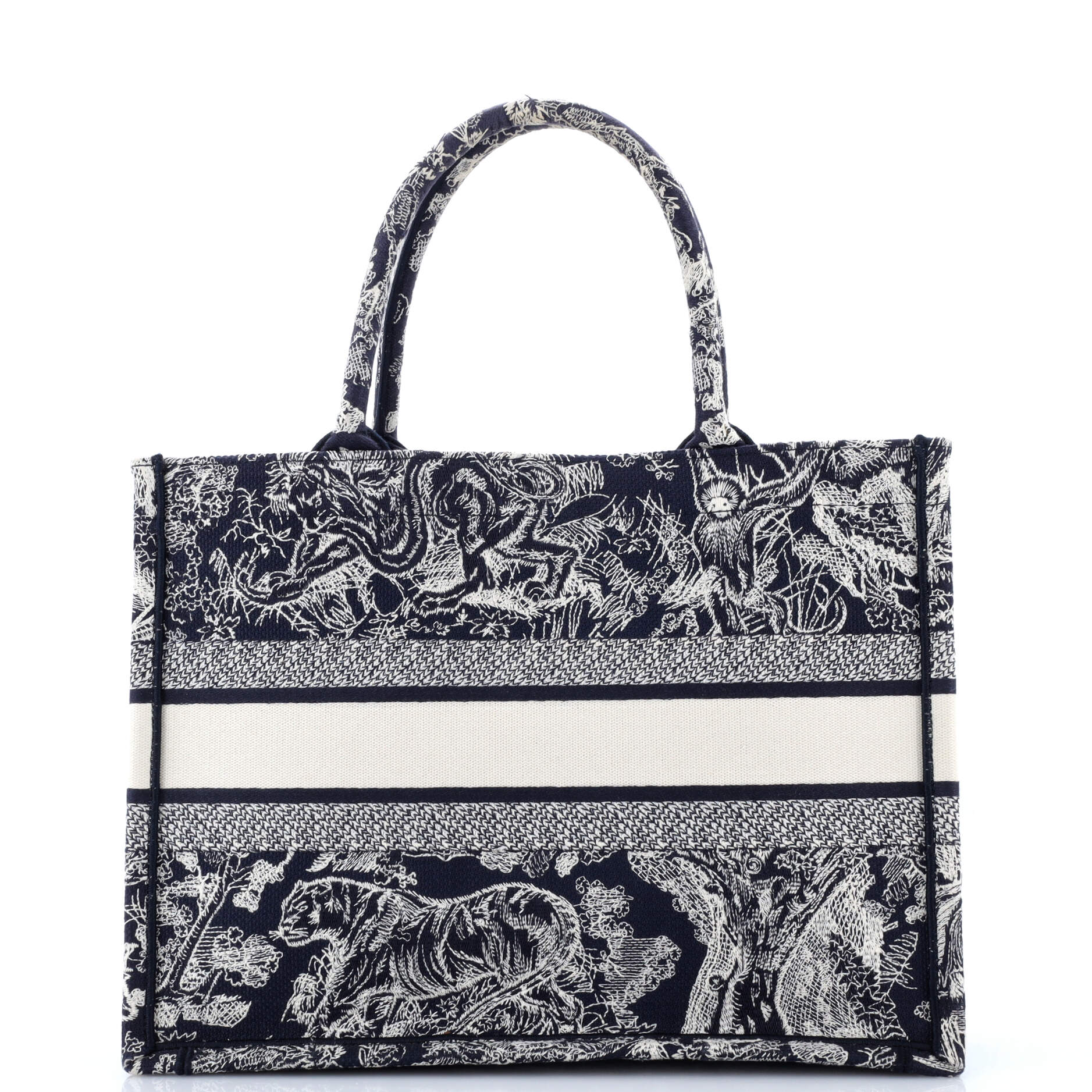 Book Tote Embroidered Canvas Medium