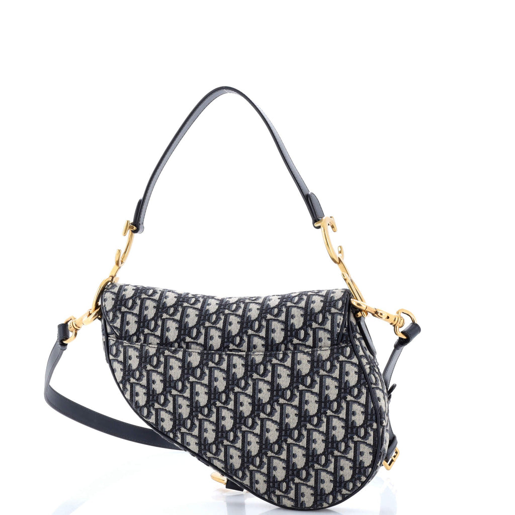 Saddle Handbag with Strap Oblique Canvas Medium