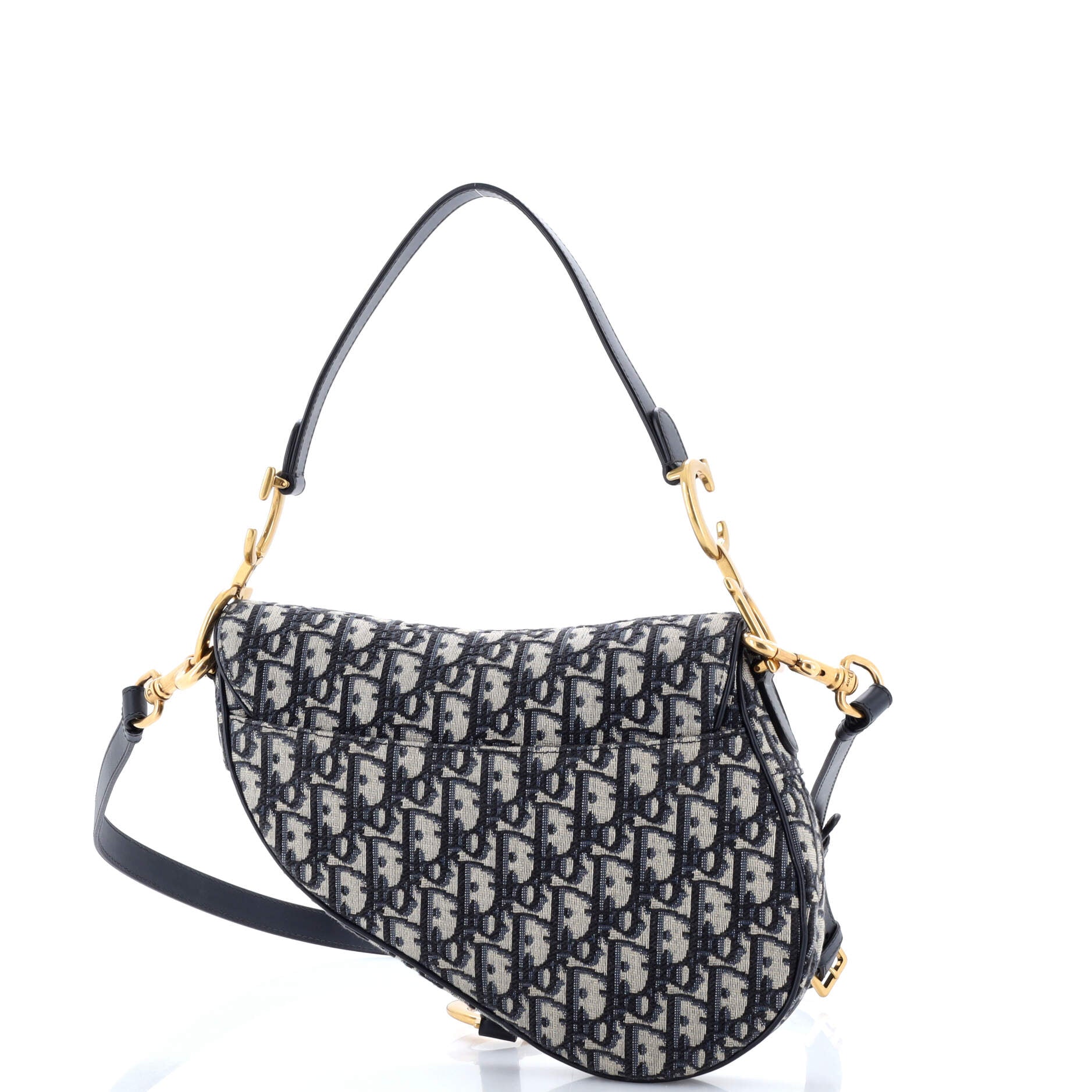 Saddle Handbag with Strap Oblique Canvas Medium