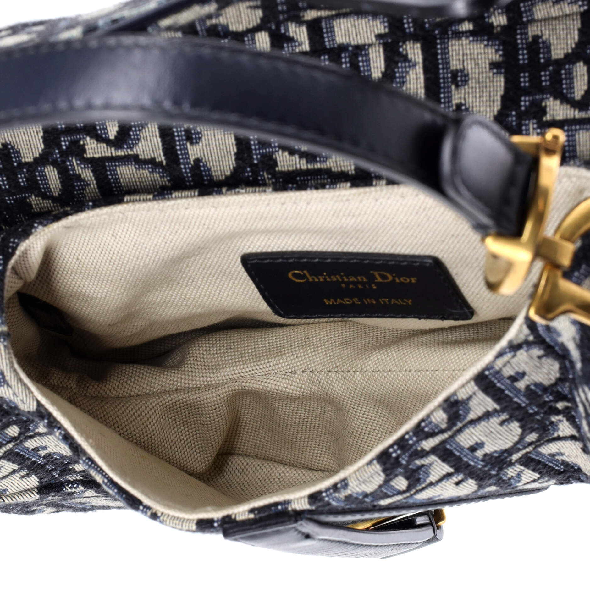 Saddle Handbag Oblique Canvas Mini