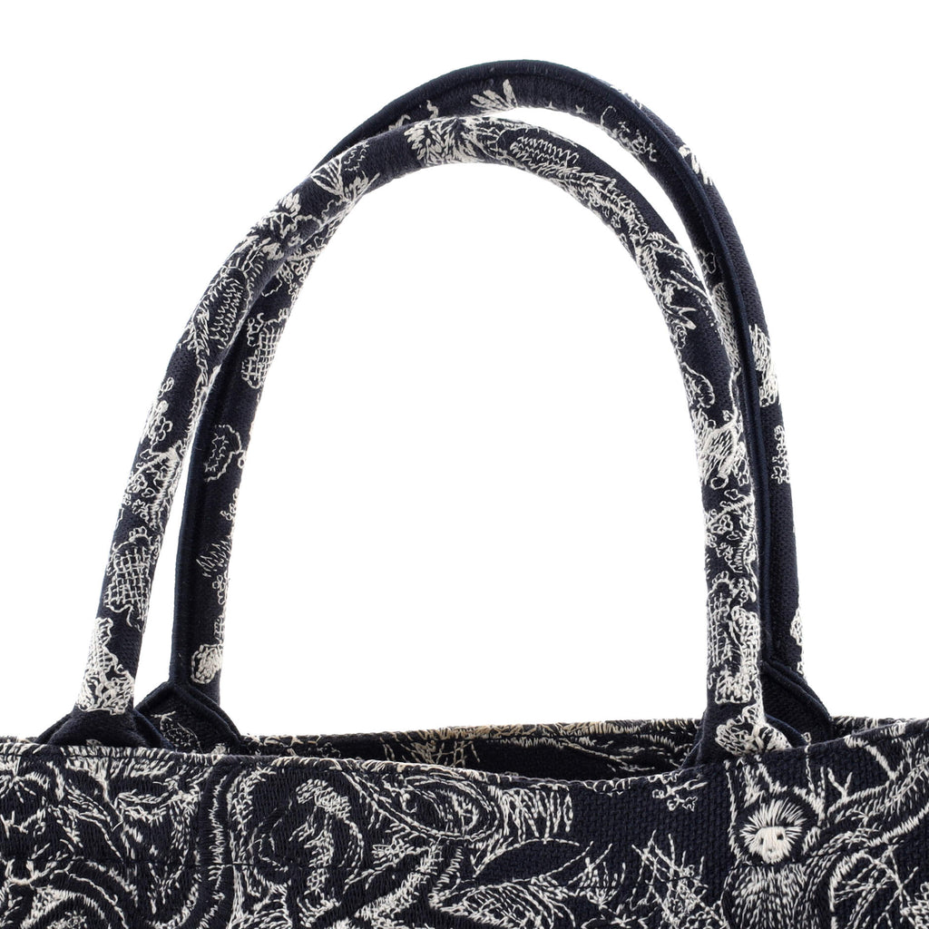 Book Tote Embroidered Canvas Medium