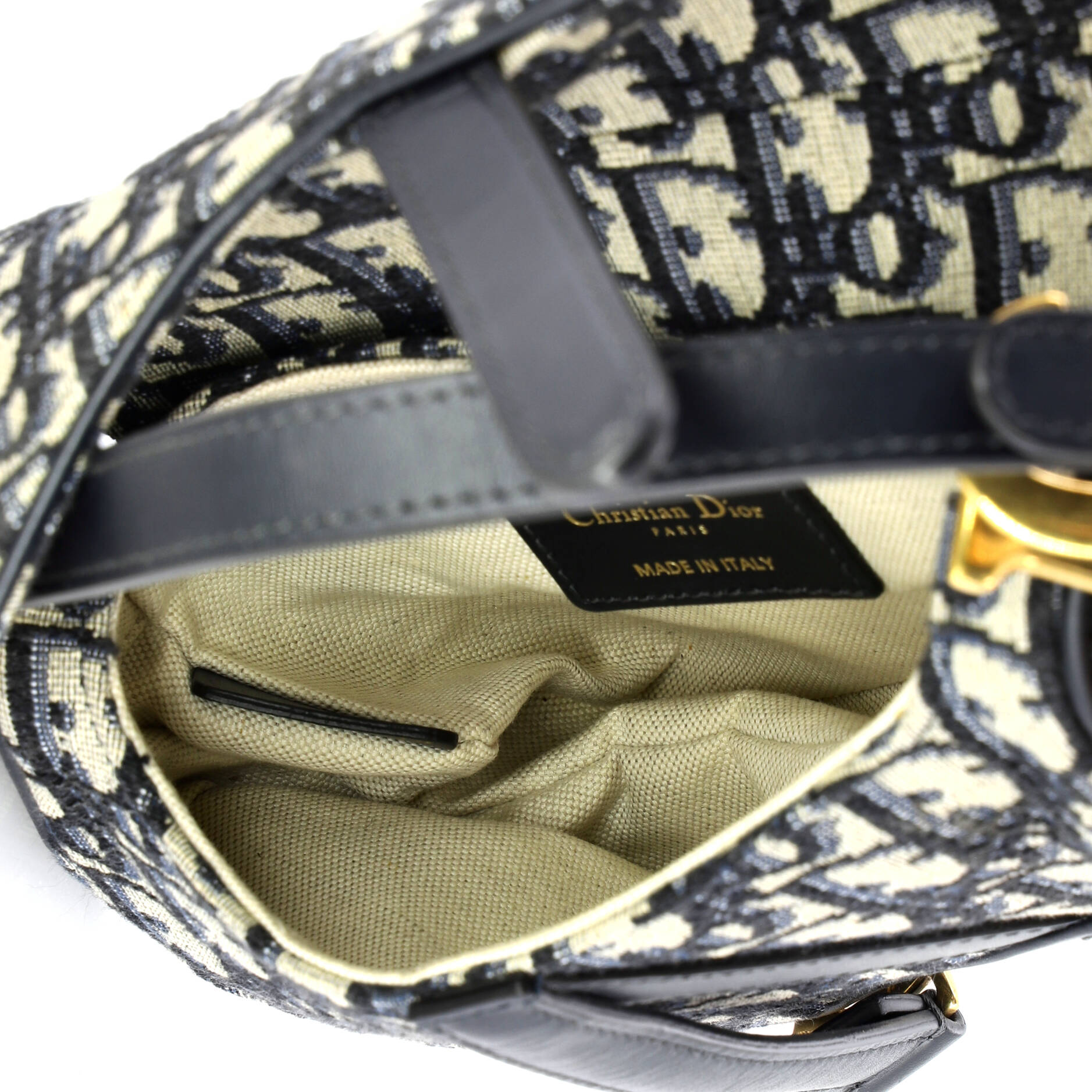 Saddle Handbag Oblique Canvas Mini