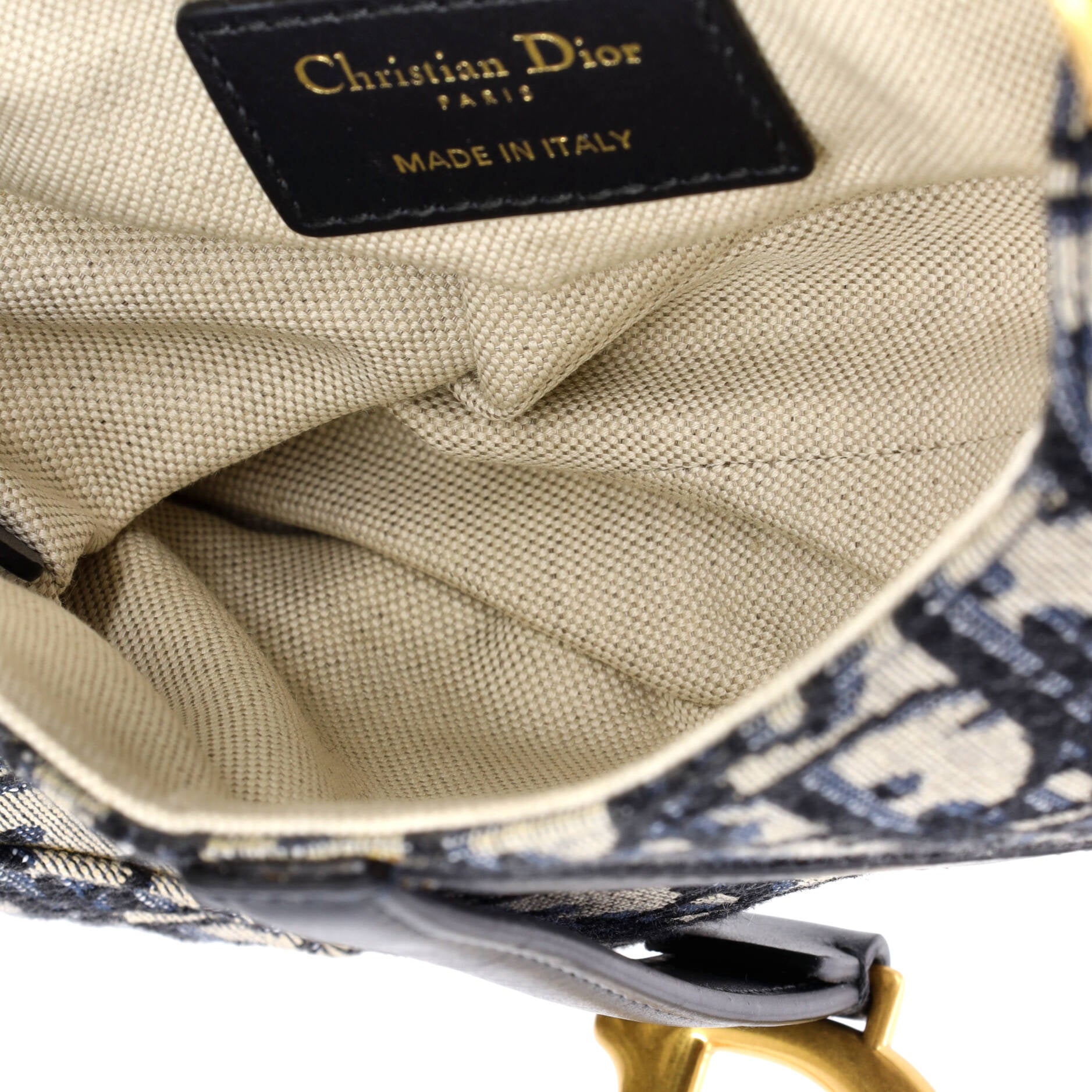 Saddle Handbag Oblique Canvas Mini
