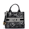 Book Tote with Strap Embroidered Canvas Small