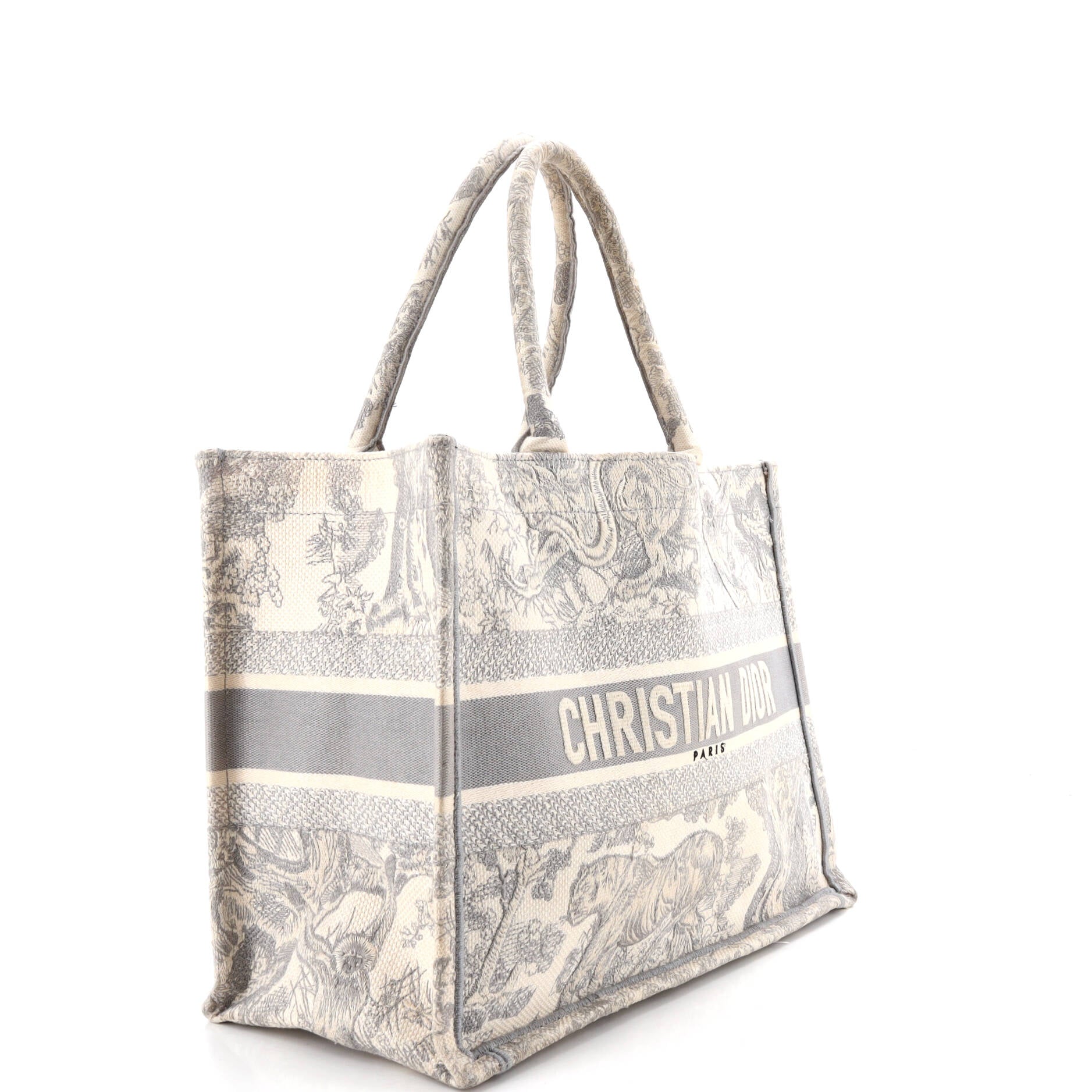 Book Tote Embroidered Canvas Medium