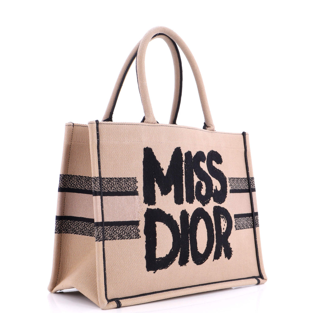 Miss Dior Book Tote Embroidered Canvas Medium