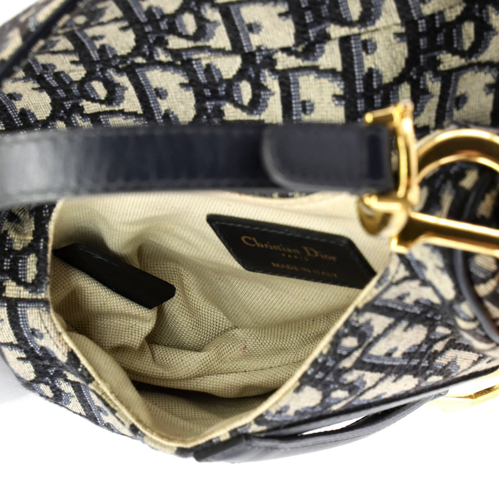 Saddle Handbag Oblique Canvas Mini