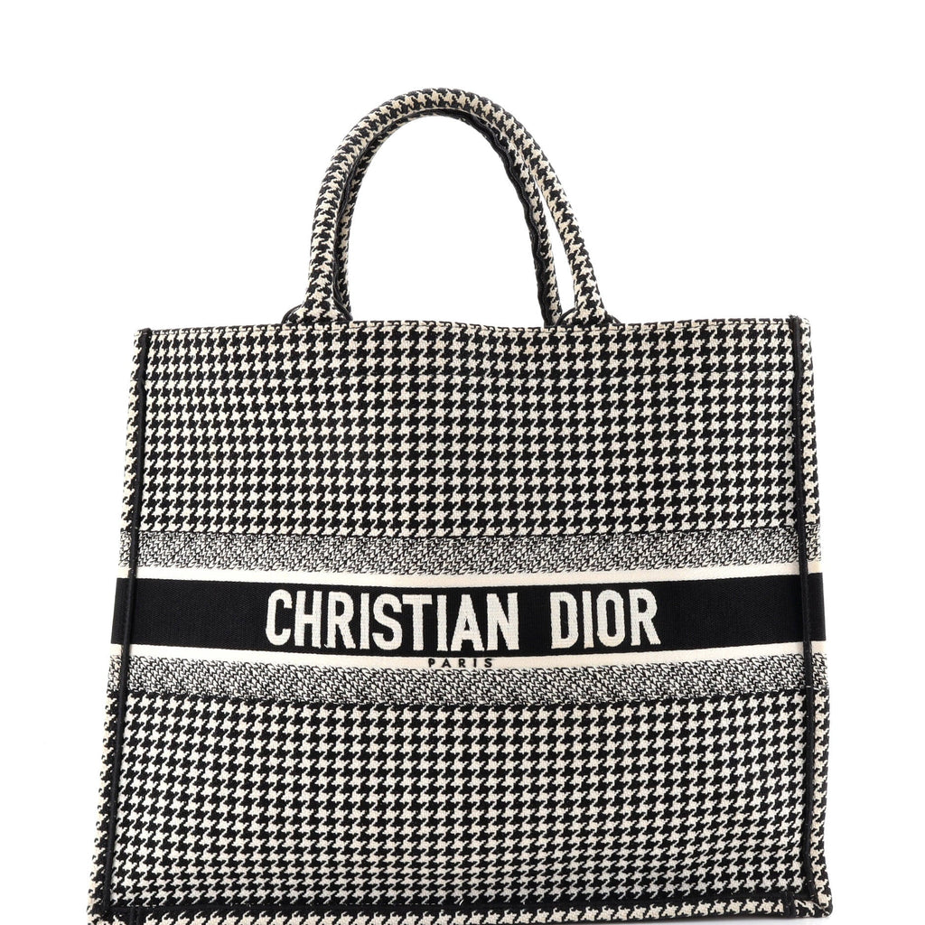 Book Tote Houndstooth Canvas Large