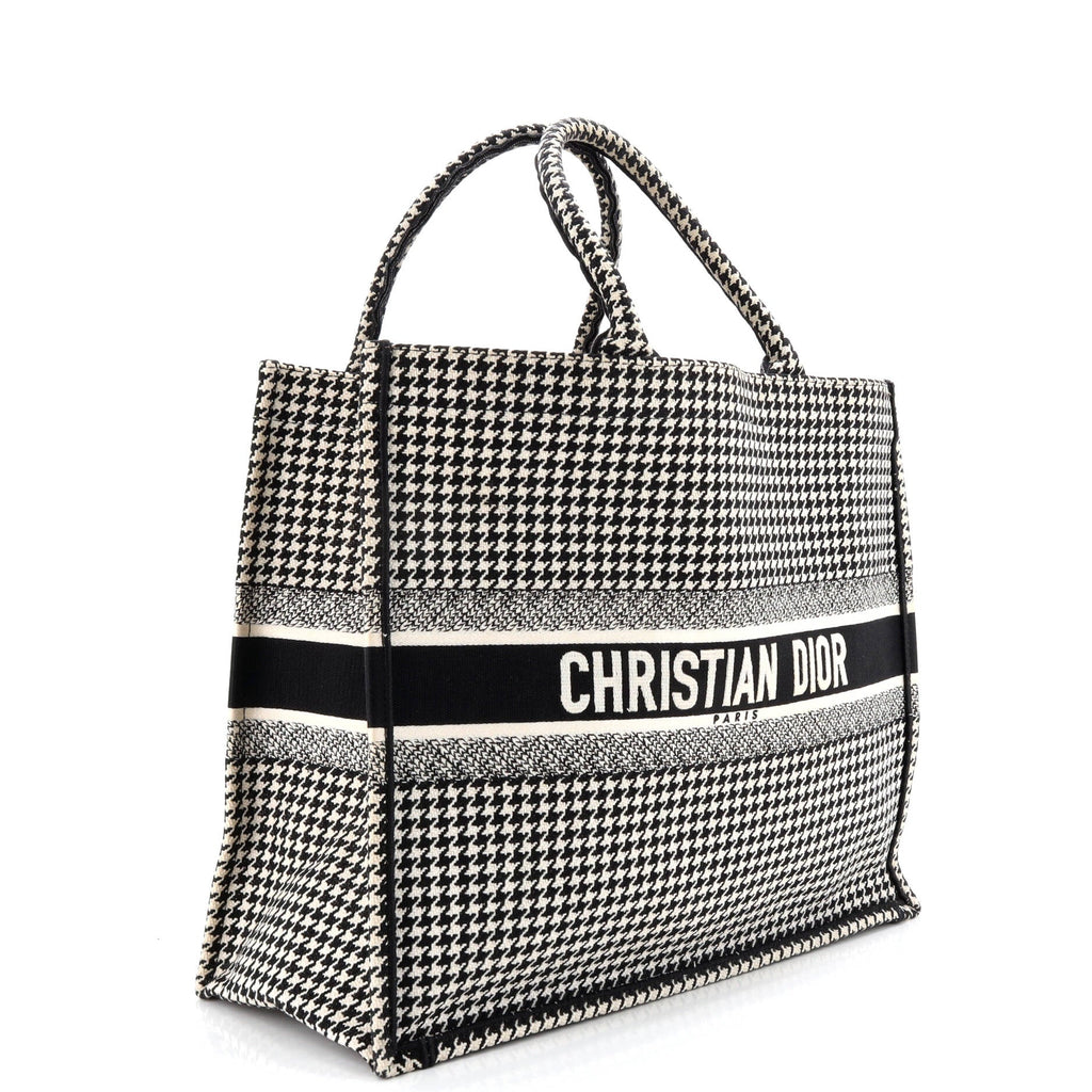 Book Tote Houndstooth Canvas Large