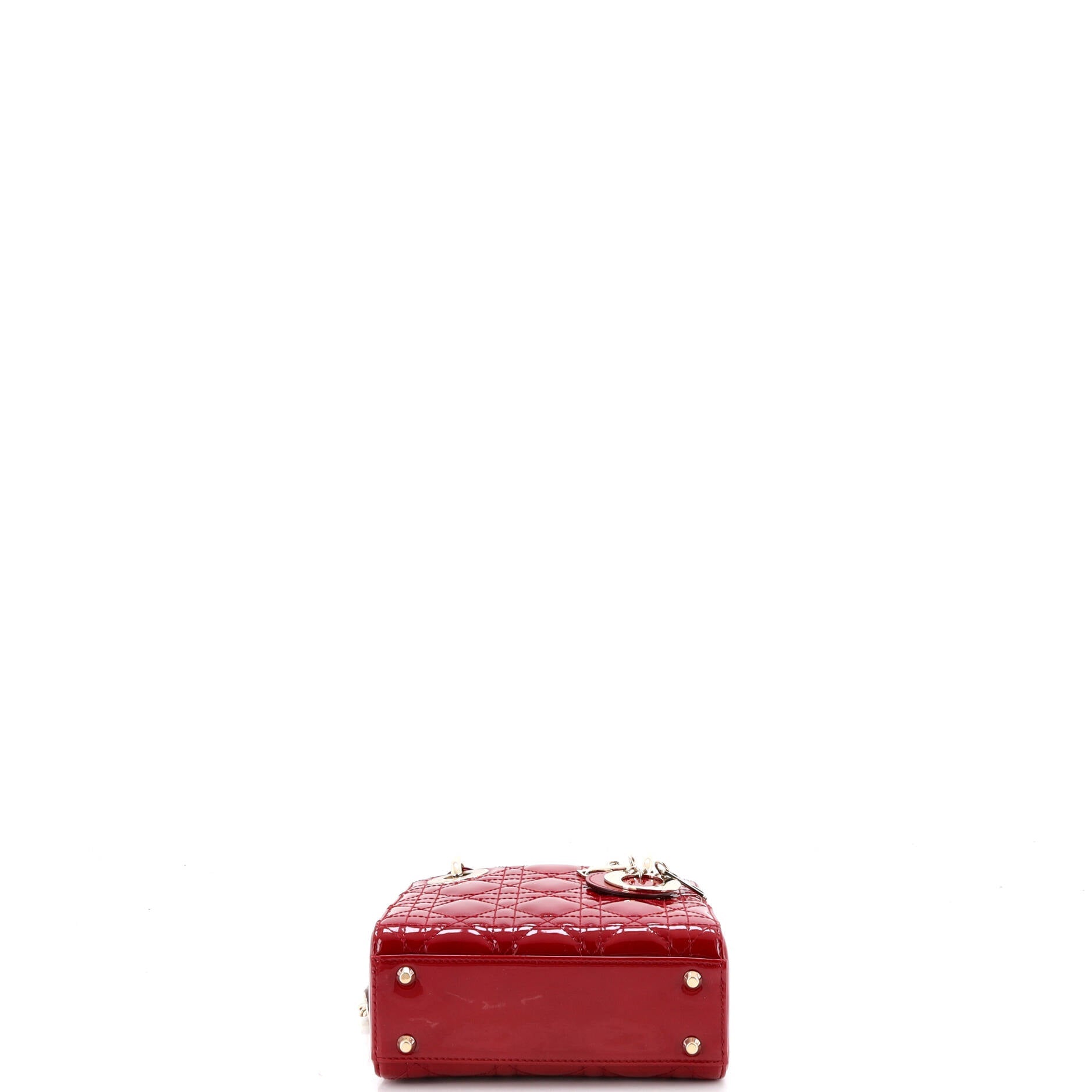 Lady Dior Chain Bag Cannage Quilt Patent Mini